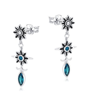 Hanging Flower Silver Stud Earring STS-7171